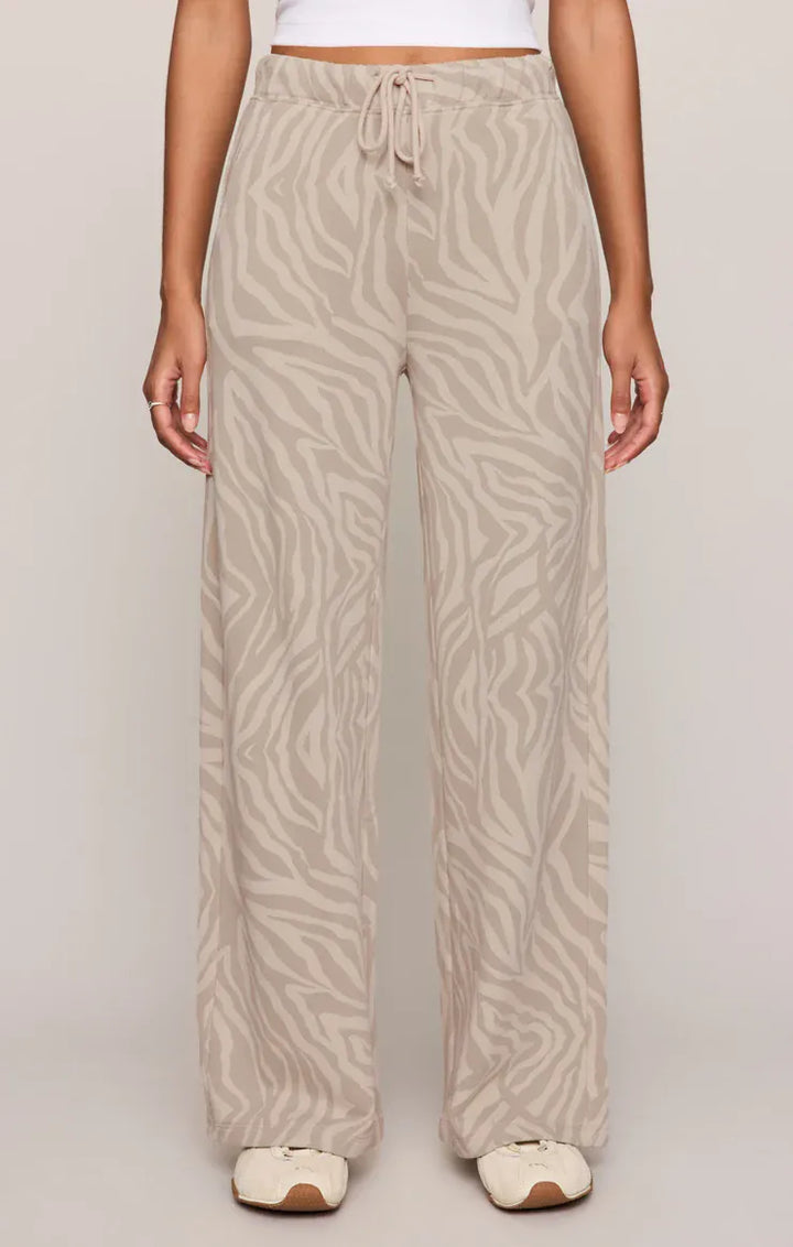 Z Supply Pants Zebra Soapstone / S Hunter Knit Zebra Pant