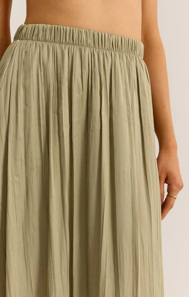 Z Supply Skirt Kahleese Luxe Sheen Midi Skirt