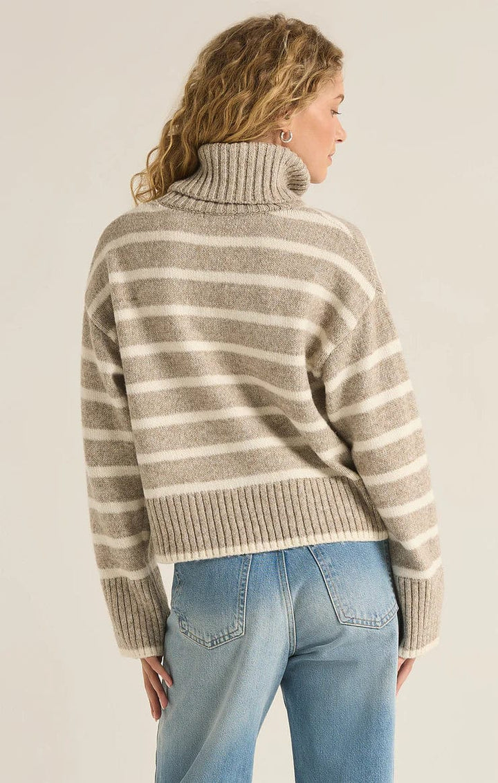 Z Supply Sweater Josephine Stripe Turtleneck Sweater