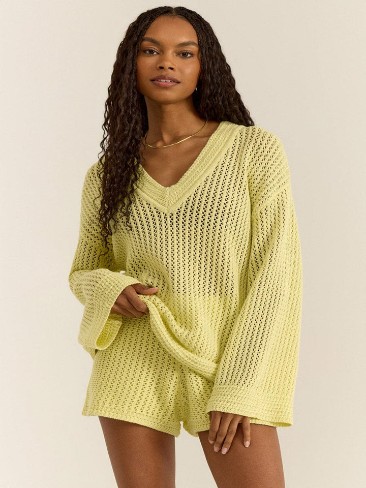 Z Supply Sweater Kiami Crochet Sweater