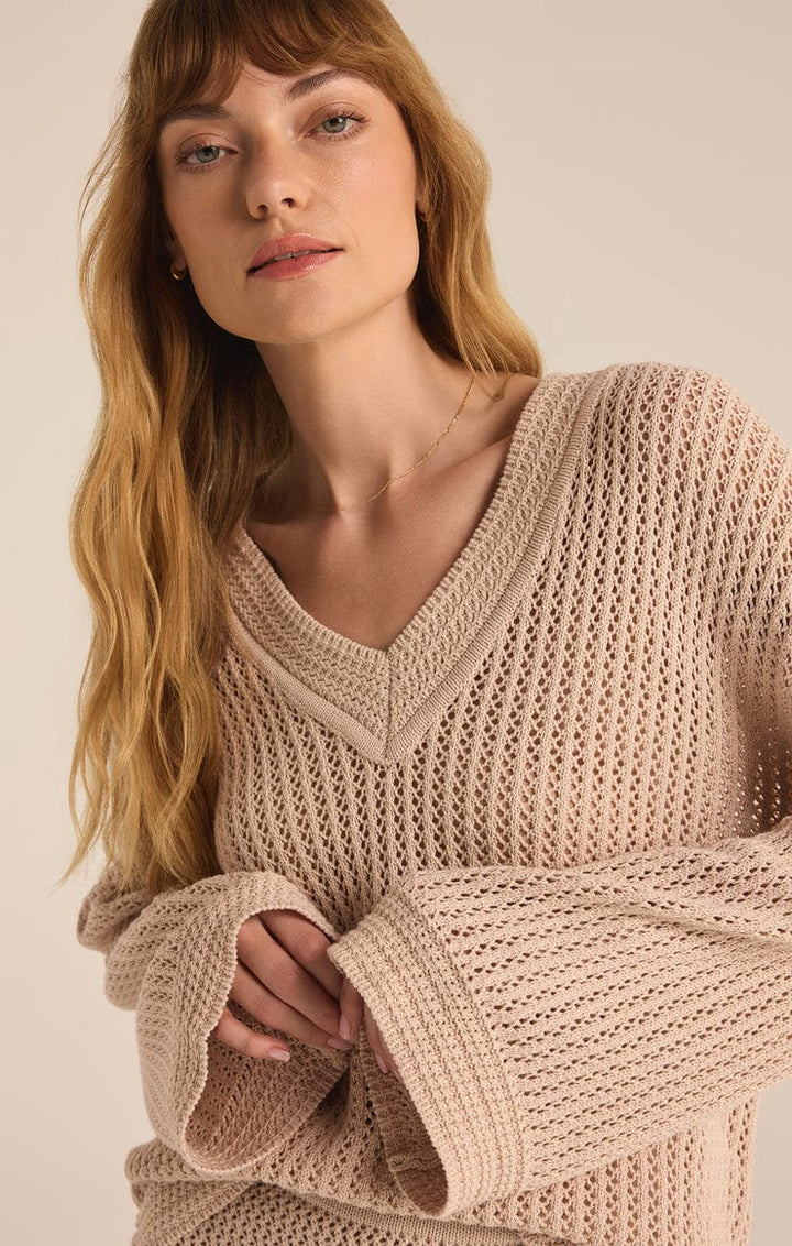 Z Supply Sweater Kiami Crochet Sweater