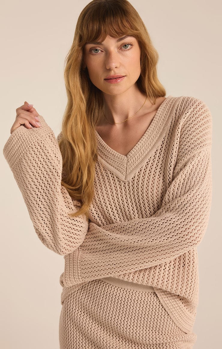 Z Supply Sweater Kiami Crochet Sweater