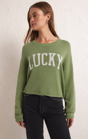 Z Supply Sweater Matcha / XS Cooper Lucky Sweater