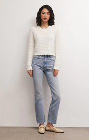 Z Supply Sweater Sandstone / XS Bowie Cropped Sweater