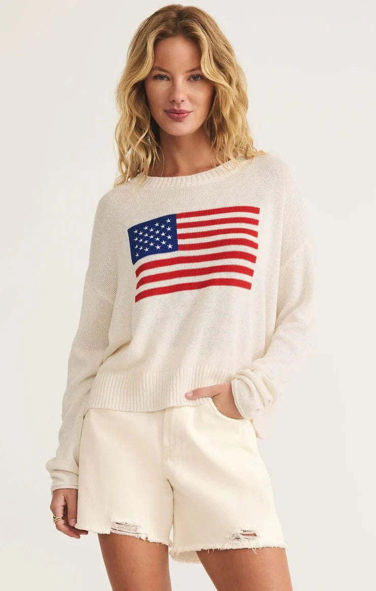 Z Supply Sweater Sea Salt / XS Sienna Patriot Sweater