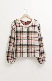 Z Supply Sweater Solange Plaid Sweater