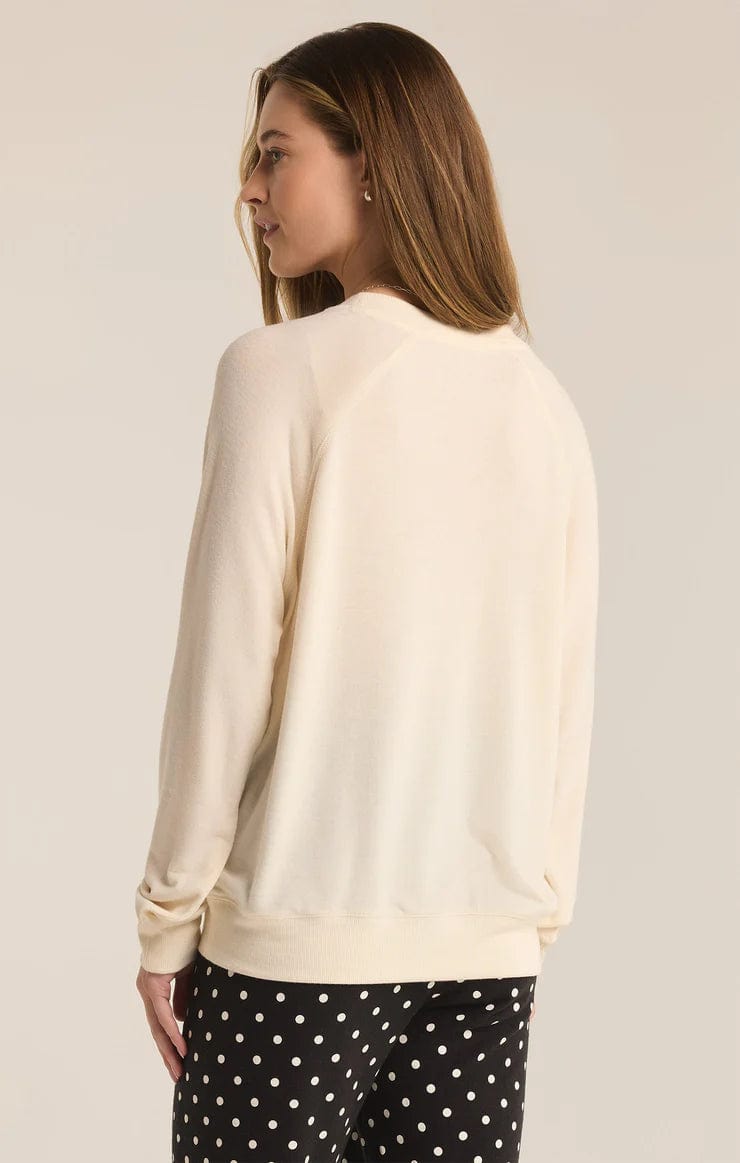 Z Supply Sweatshirt Cassie Cheers Cloud Knit Top