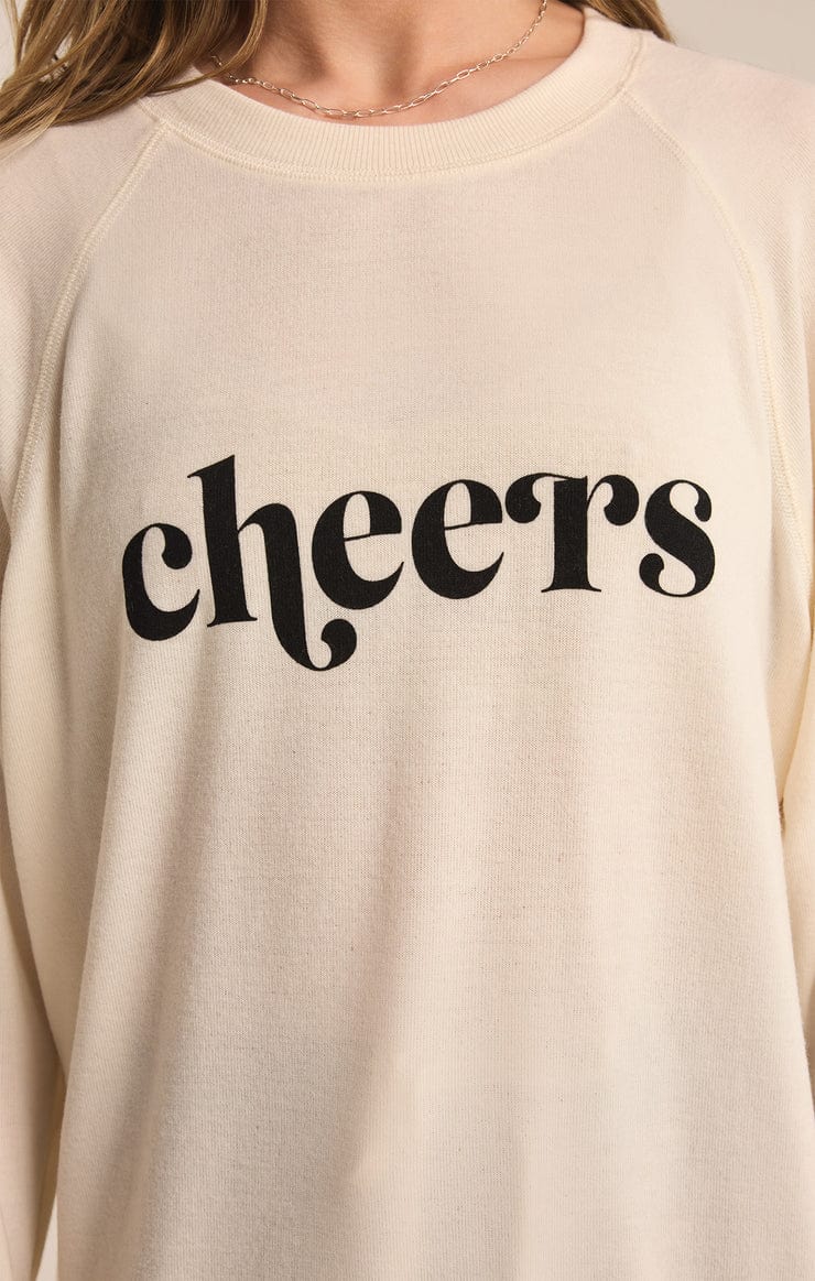 Z Supply Sweatshirt Cassie Cheers Cloud Knit Top