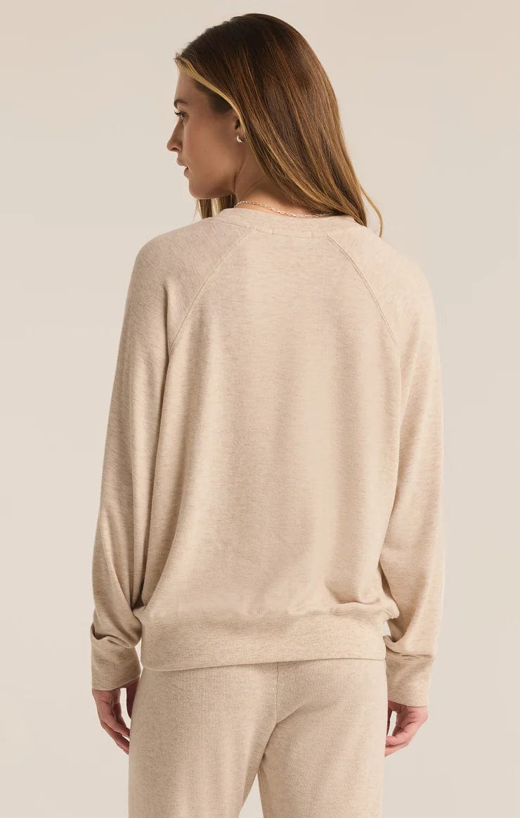 Z Supply Sweatshirt Cassie Wine Wonderland Cloud Knit Top