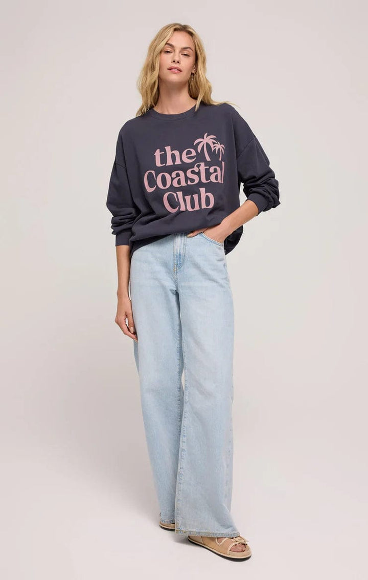 Z Supply Sweatshirt Coastal Club Sunday Sweatshirt