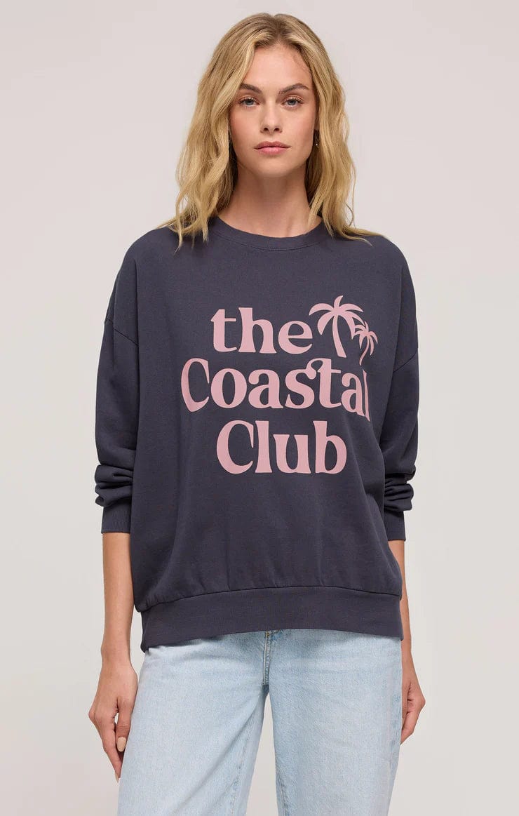 Z Supply Sweatshirt Coastal Club Sunday Sweatshirt