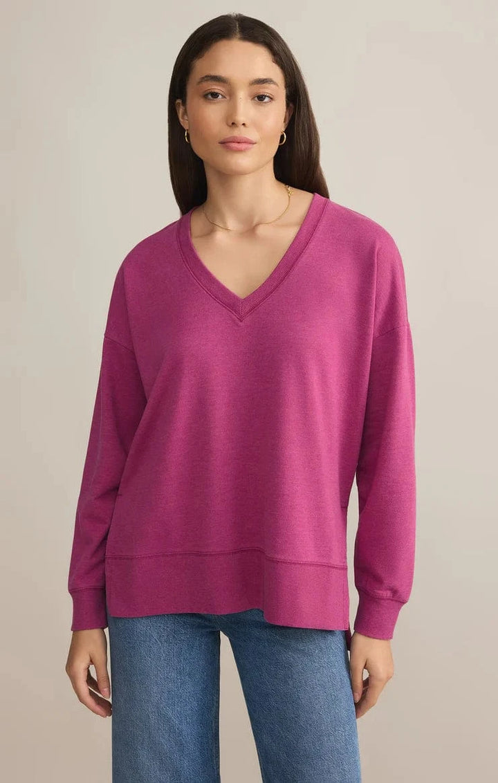 Z Supply Sweatshirt Modern V-Neck Weekender