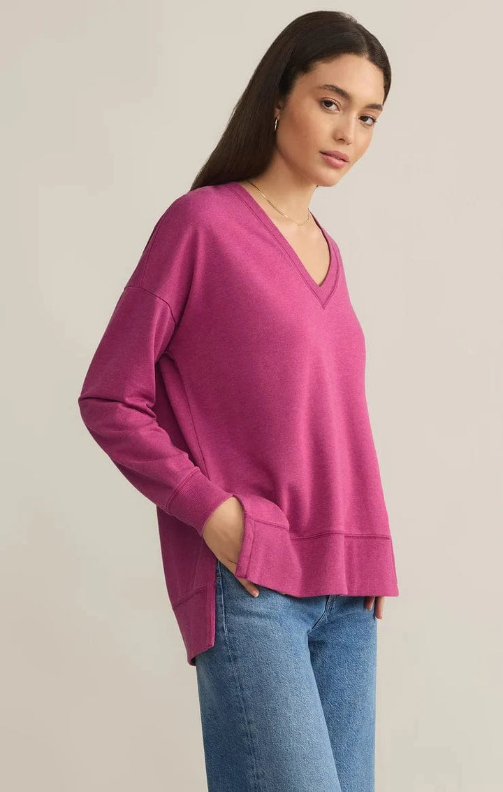 Z Supply Sweatshirt Modern V-Neck Weekender