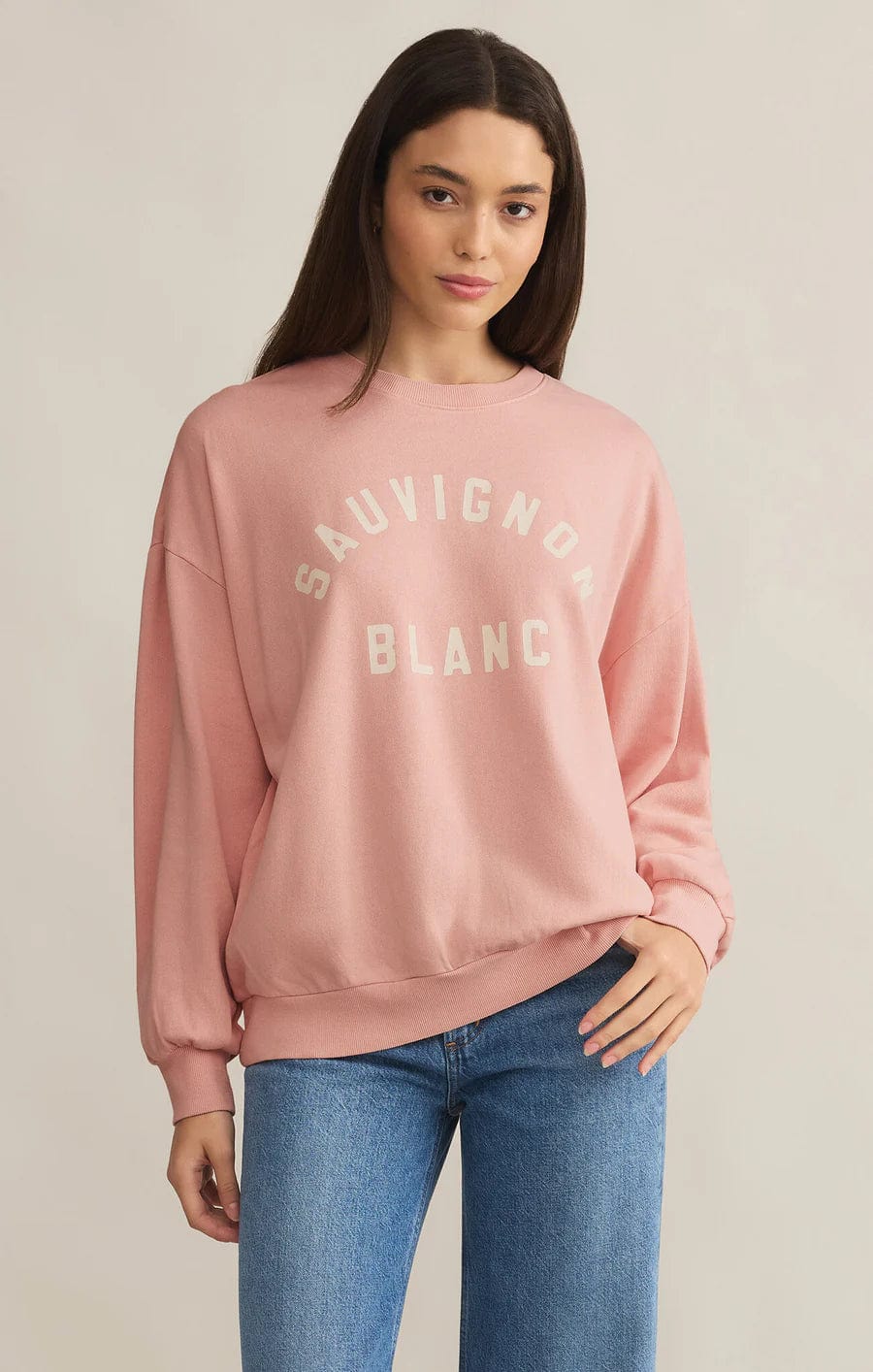 Z Supply Sweatshirt Pink Dreams / S Sauv Blanc Sunday Sweatshirt