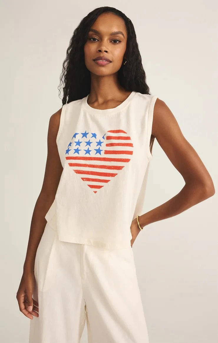 Z Supply Tank Sea Salt / XS Stars & Stripes La Mer Tank
