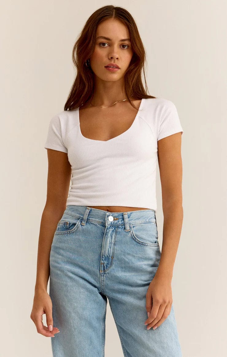 Z Supply Tee Kallen Rib Cropped Tee