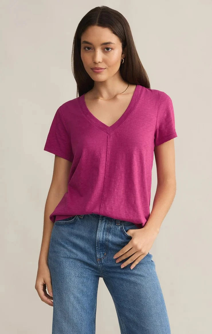 Z Supply Tee Magenta / S Asher V-Neck Tee