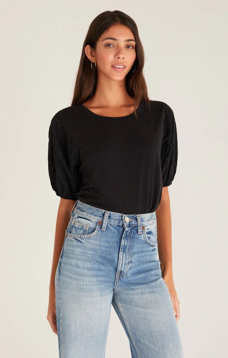 Z Supply Top Black / XS Isabel Eyelet Top