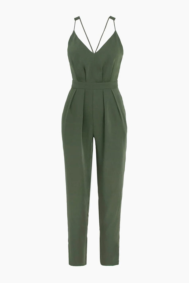 Adelyn Rae Jumpsuit Olive / X Small Riviera Strappy Jumpsuit