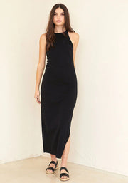 Bella Dahl Dress Black / Small Fitted Halter Midi Dress