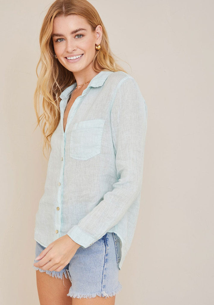 Bella Dahl Pocket Button Down top, casual women&