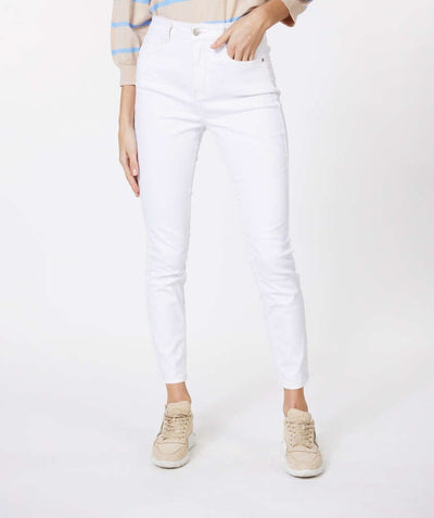 Esqualo Denim Off White / 4 Broek High Rise Ankle Jeans