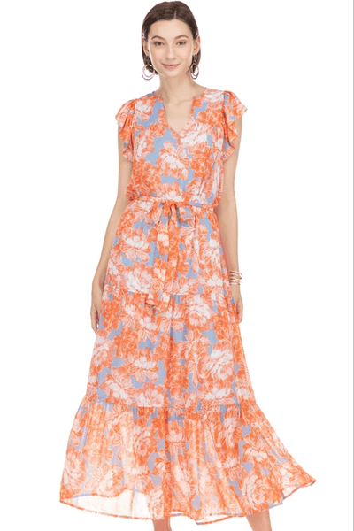 Joy Joy Dress Orange Floral / X Small Eloise Maxi Dress