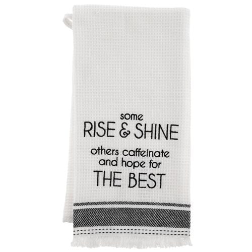 Karma Tea Towel Rise & Shine Milo Waffle Weave Tea Towels