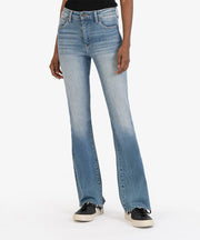 KUT from the Kloth Denim Competent Wash Medium / 0 Ana High Rise Fab Ab Flare (Competent Wash)
