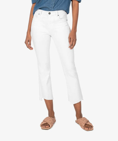 KUT from the Kloth Denim Optic White / 0 Kelsey High Rise Ankle Flare (White)