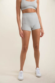 Mono B Biker Shorts Mist / Small Ribbed Seamless High-Waist Shorts