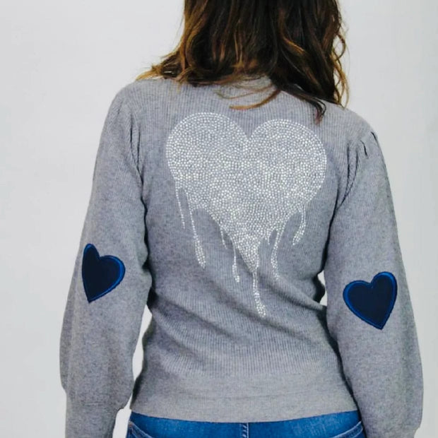 Moving Forward Sweater Hearts On My Sleeve Cardigan