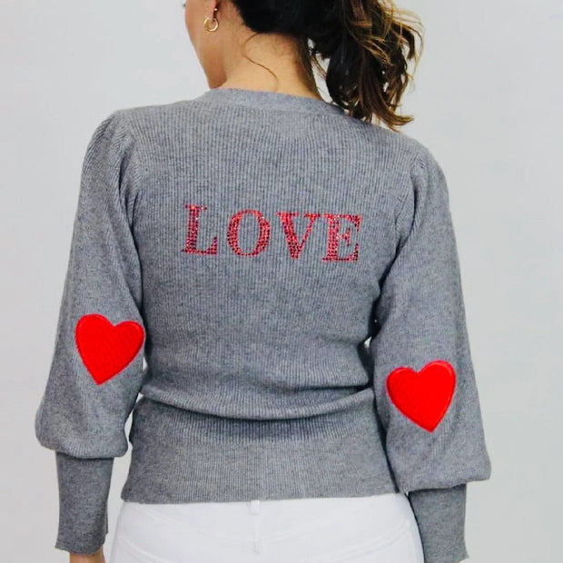 Moving Forward Sweater Red / Love / Small Hearts On My Sleeve Cardigan
