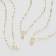Natalie Wood Necklace A / Gold Toggle Initial Necklace in Gold