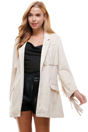 TCEC Jacket Ivory / Small Jessi Suede Blazer