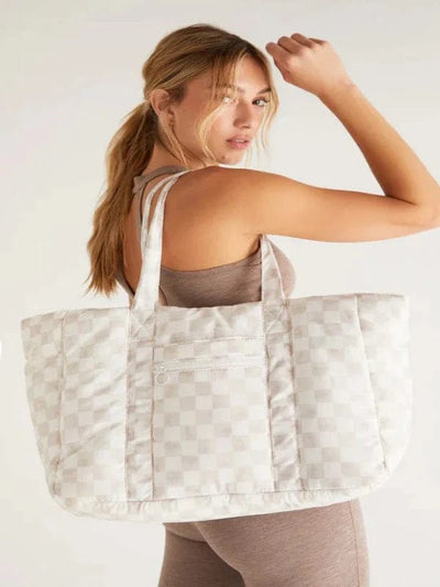 Z Supply Bag Sandstone Checker Tote Bag